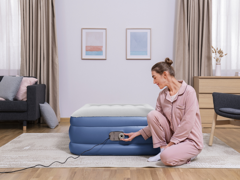 Bestway Tritech hoog luchtbed - 1-persoons (97 cm) - Met ingebouwde elektrische pomp