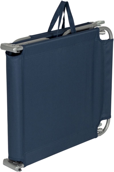 Bo-Camp Vouwbed - Blauw / ingeklapt / draaglussen / compact