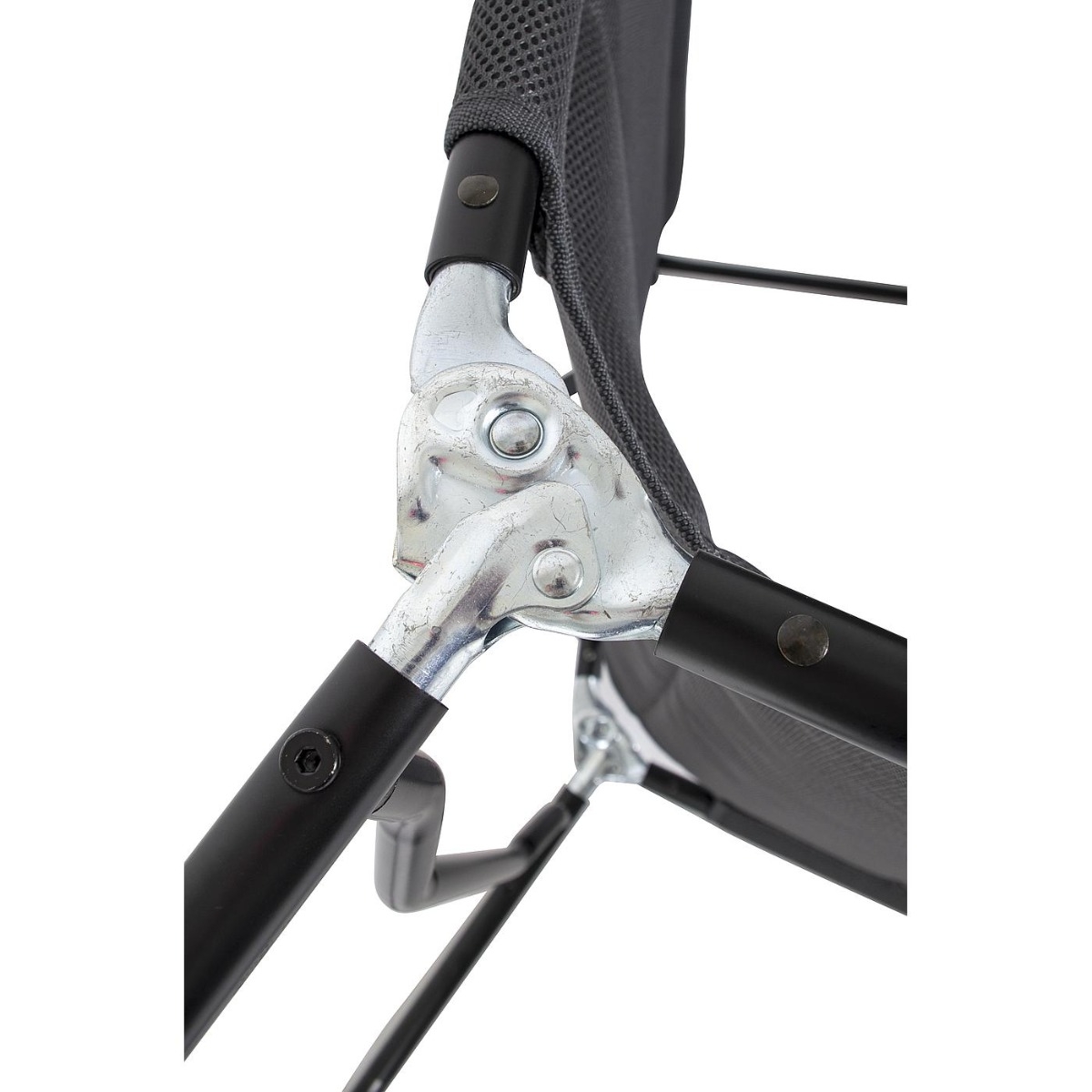 Bo Camp Red Mountain Air Ligbed met zonnescherm - grijs / inklapbaar