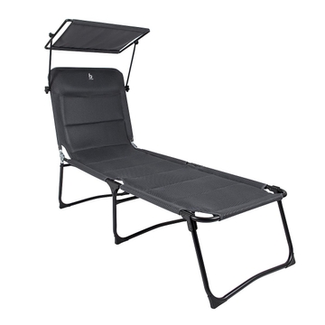 Bo-Camp Red Mountain Air ligbed met zonnescherm - Grijs