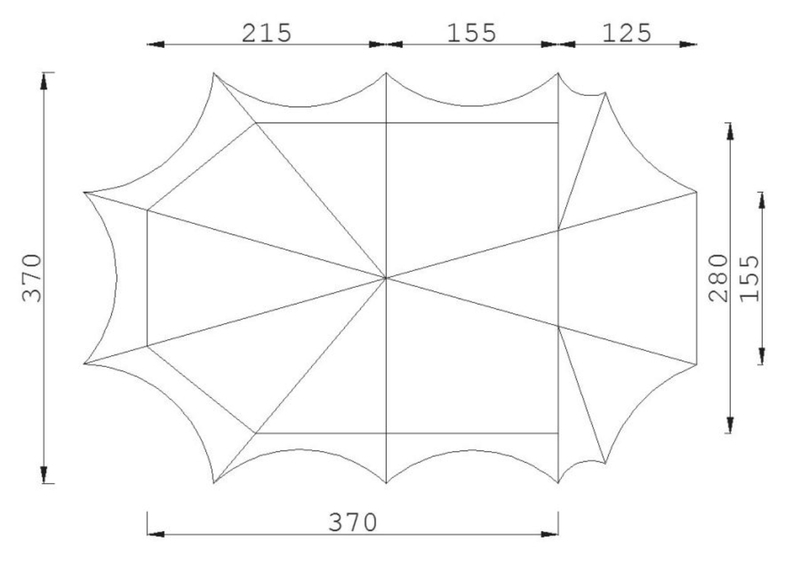 ESVO Bedouin 280 piramidetent - 3-4 persoons