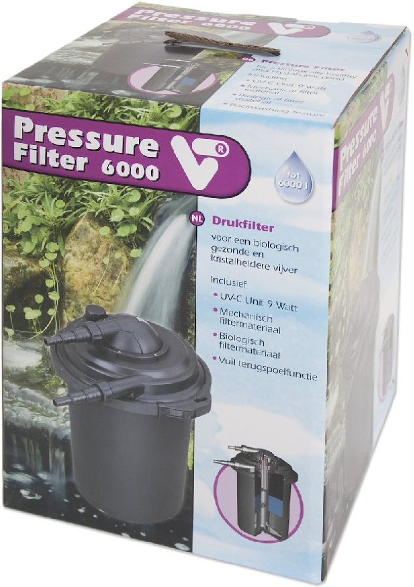 Velda VT 6000 drukfilter (met 9 watt UV-C) verpakking