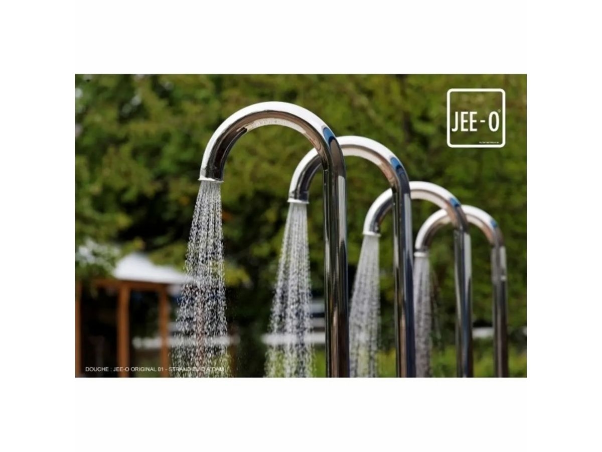 JEE-O Original Push buitendouche vorstvrij  - Geborsteld RVS