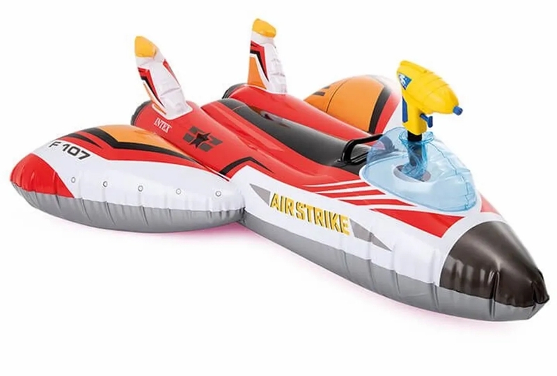 Intex opblaasbaar vliegtuig met waterpistool - Rood

