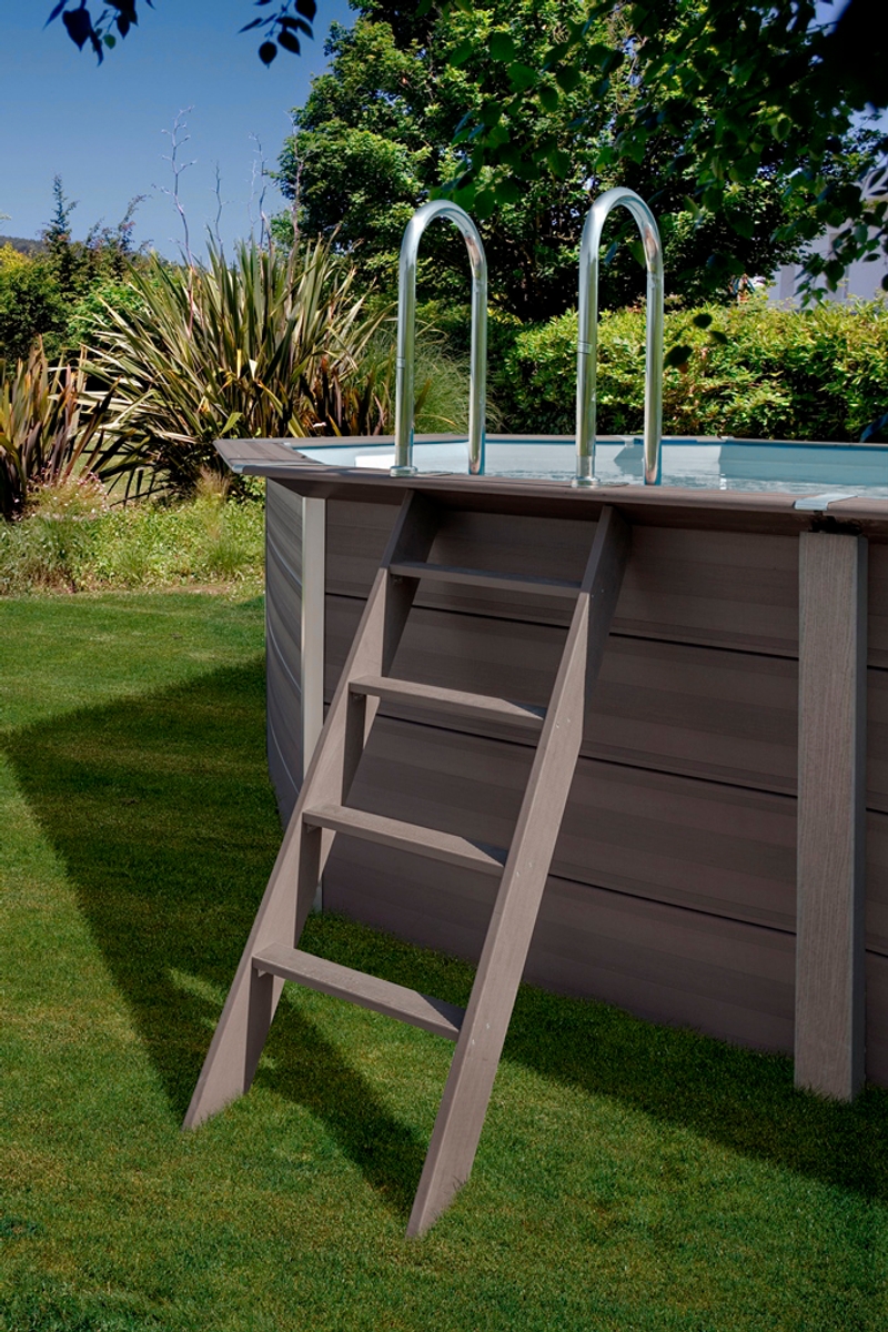 Gré Avantgarde composiet zwembad - 606 x 326 x 124 cm - buitentrap