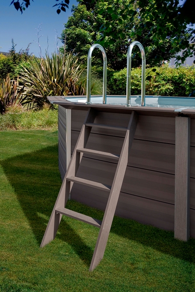 Gré Avantgarde composiet zwembad - 606 x 326 x 124 cm - buitentrap