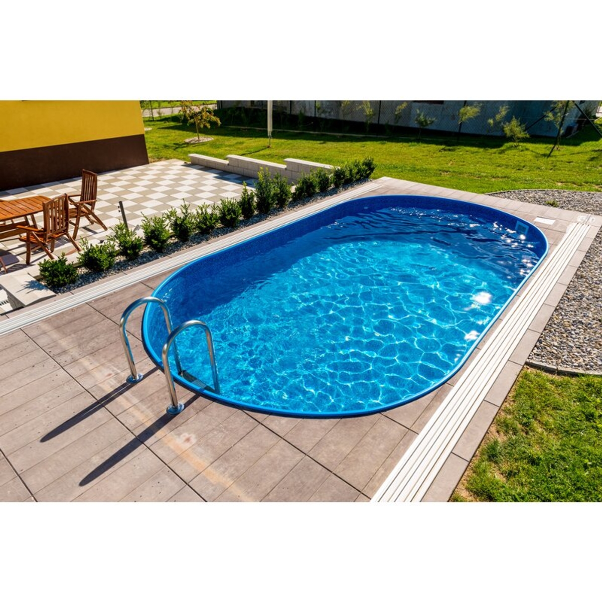Succesvol Oh jee matchmaker Ibiza Metalen zwembad Ovaal 525 x 320 x 120 (incl. uitsparingen voor  skimmer/inspuiter)