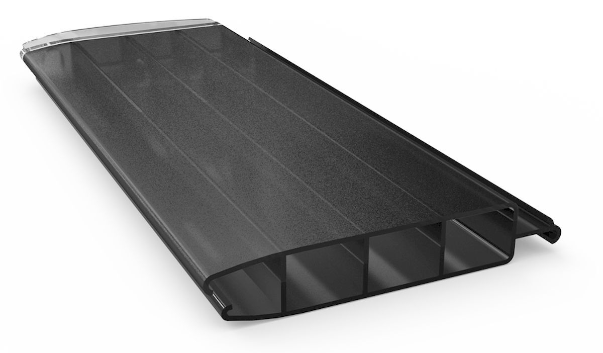 Aquadeck Polycarbonaat Solar lamellenafdekking zwembad - per m2 - Graphite