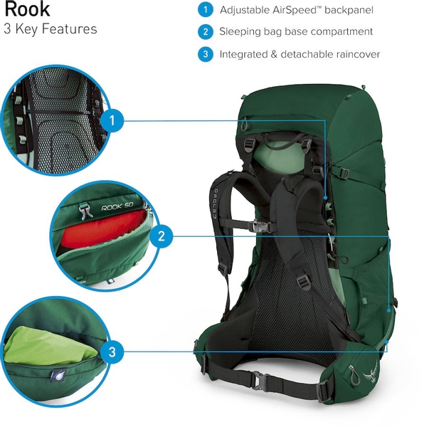 Osprey Rook 65L - zwart
