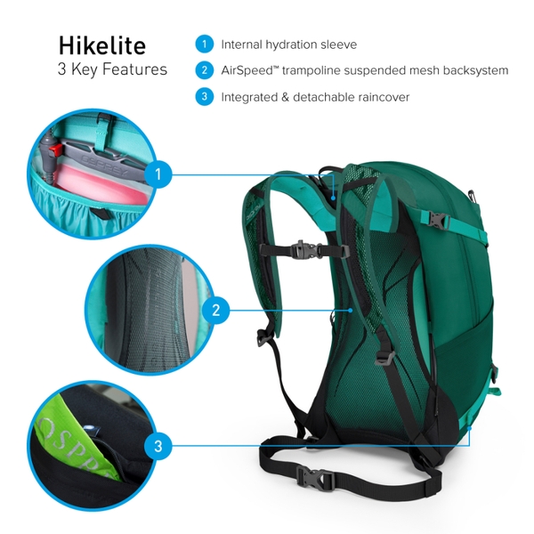 Osprey Hikelite rugzak 32L - zwart