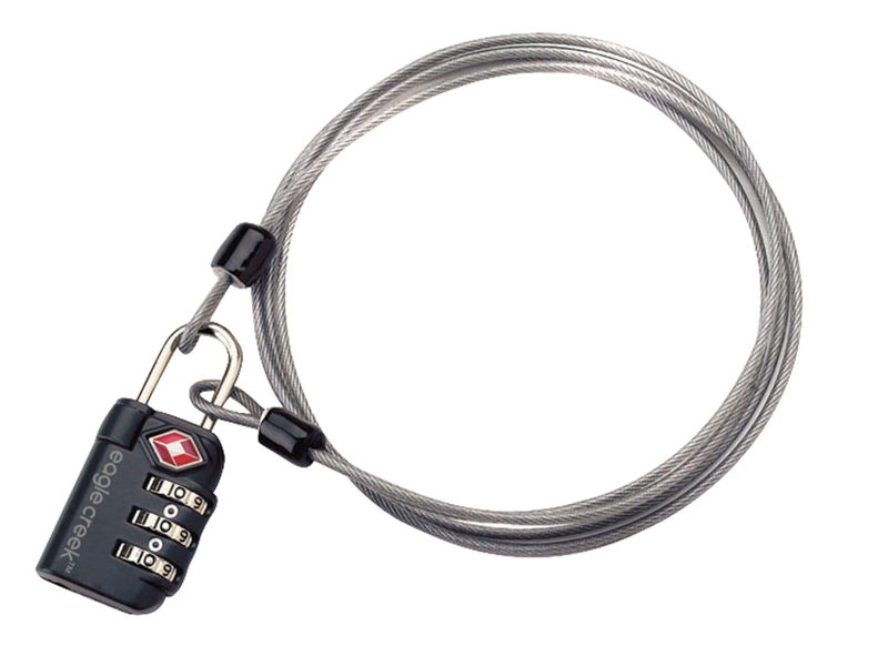 Eagle Creek 3-Dial TSA Slot met kabel - Grijs
