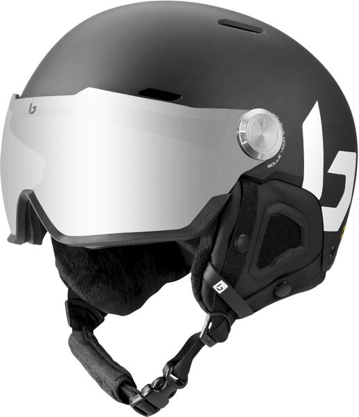 Bollé Might visor skihelm - Mat Zwart - Grijze lens