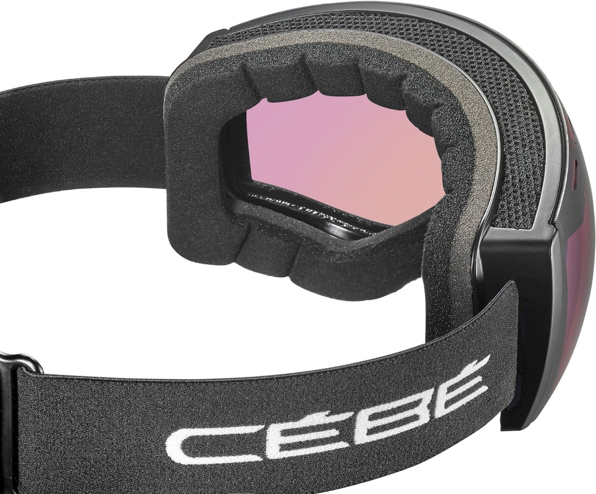 Cébé Cloud skibril - Mat Zwart - Roze lens