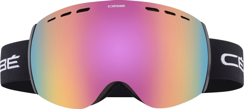 Cébé Cloud skibril - Mat Zwart - Roze lens