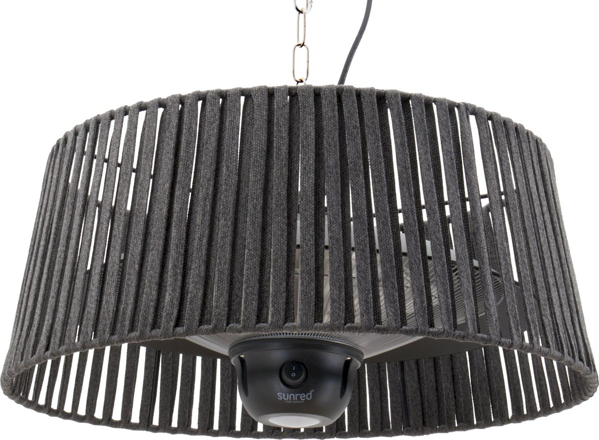 Sunred Heater Artix Hanging Grey 1800 terrasverwarmer zijkant uit
