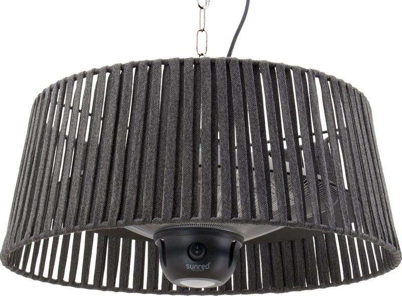 Sunred Heater Artix Hanging Grey 1800 terrasverwarmer zijkant uit