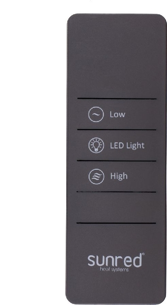 Sunred Heater Artix Hanging Grey 1800 terrasverwarmer afstandsbediening