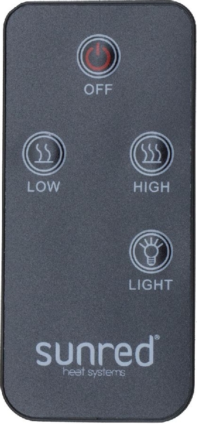 Sunred Heater Artix Hanging Grey 1500 terrasverwarmer afstandsbediening