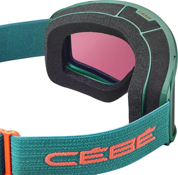 Cébé Striker EVO Lagoon skibril - Mat Oranje - Donkerrode + Grijze lens