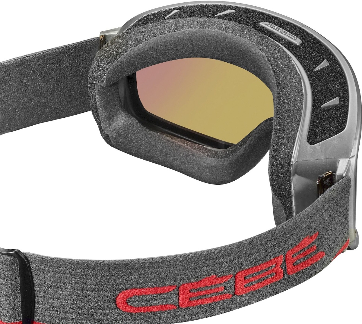 Cébé Ridge OTG Skibril - Mat Grijs - Rode lens