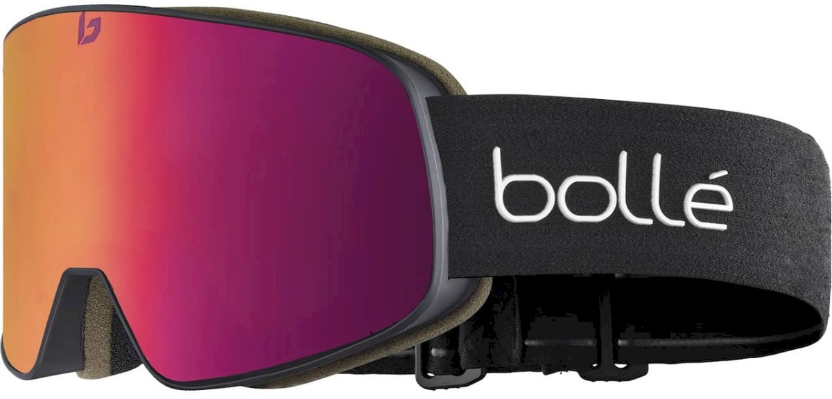 Bollé Nevada skibril - Mat Zwart - Rode lens