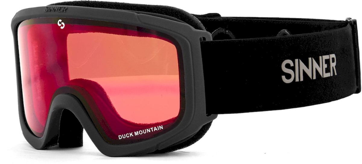 Sinner Mountain skibril kind - Matte Black - Rode