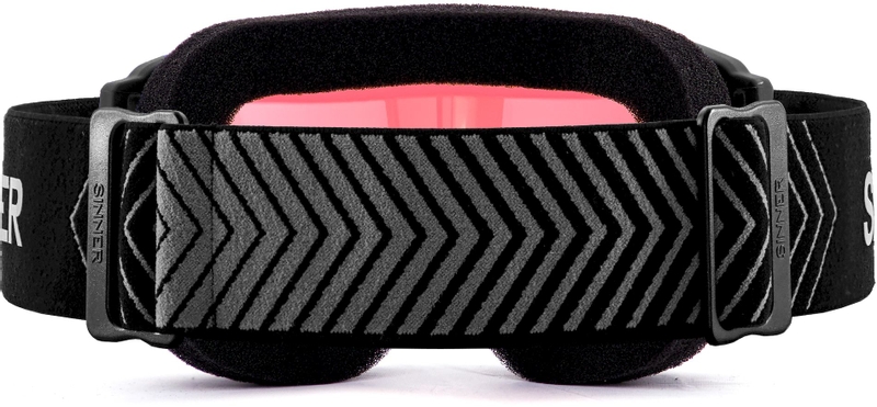 Sinner Duck Mountain skibril kind - Mat Zwart - Rode lens