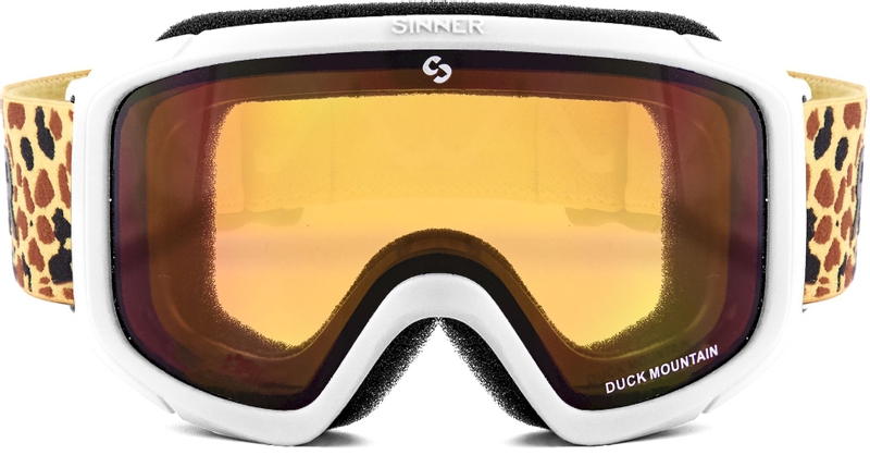 Sinner Duck Mountain skibril kind - Mat Wit - Gouden lens