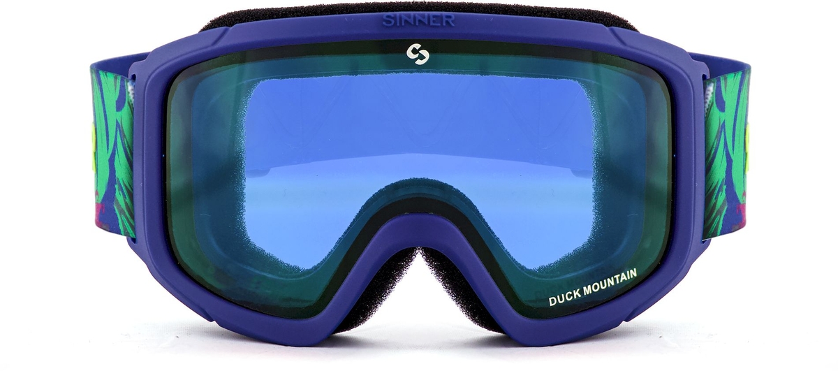 Sinner Duck Mountain skibril kind - Mat Blauw - Blauwe lens