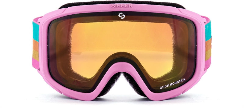Sinner Duck Mountain skibril kind - Mat Roze - Gouden lens
