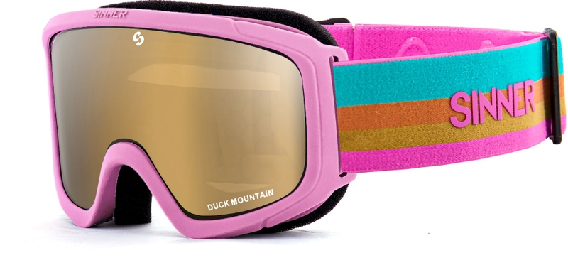 Brutaal probleem Hoogland Sinner Duck Mountain skibril kind - Matte Pink - Gouden lens