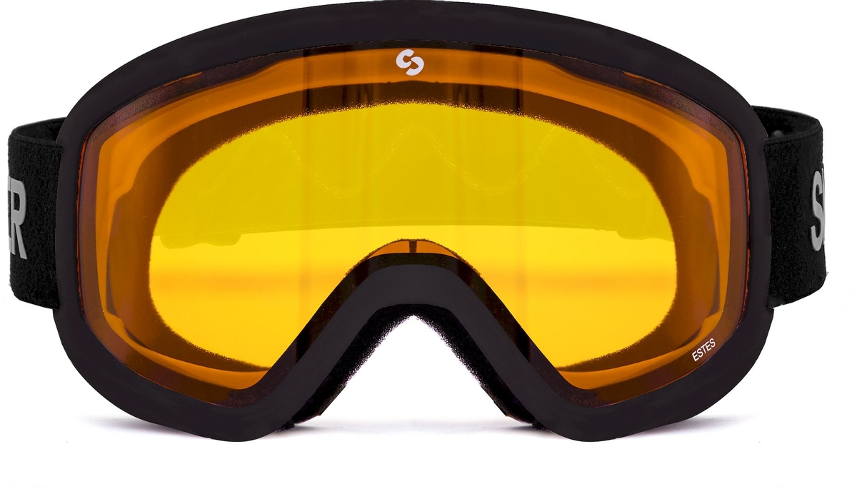 Sinner Estes skibril - Mat Zwart - Oranje lens
