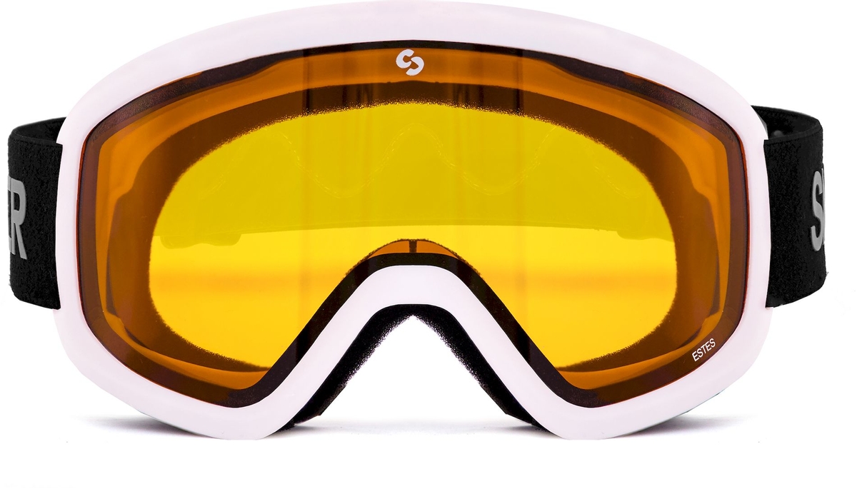 Sinner Estes skibril - Mat Wit - Oranje lens