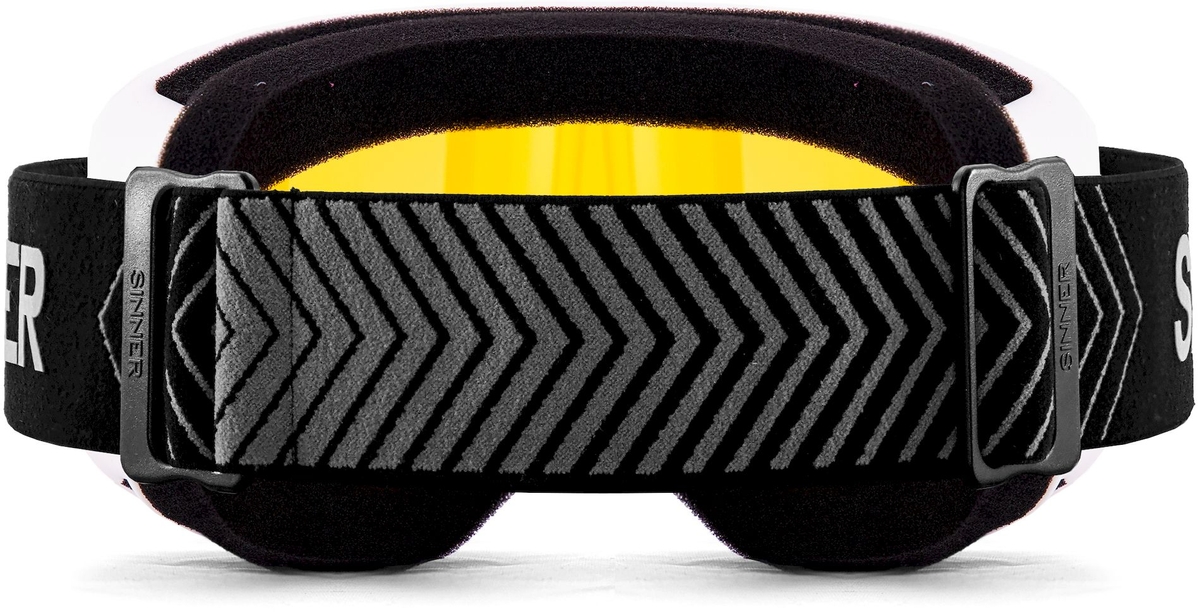 Sinner Estes skibril - Mat Wit - Oranje lens