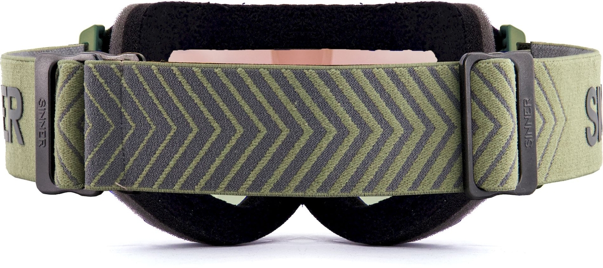 Sinner Emerald skibril - Mat Groen - Rode lens