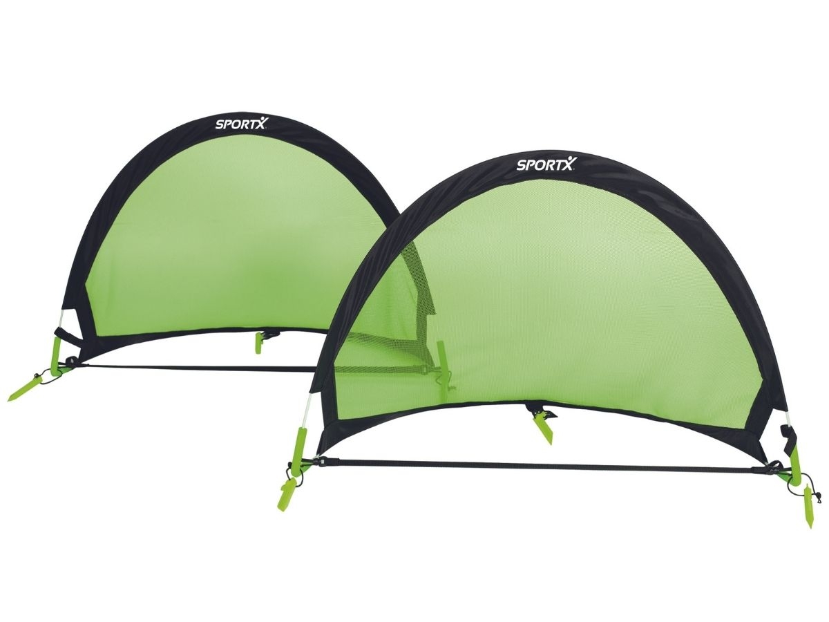 SportX voetbaldoel - set 2 Goals - Zwart/Groen