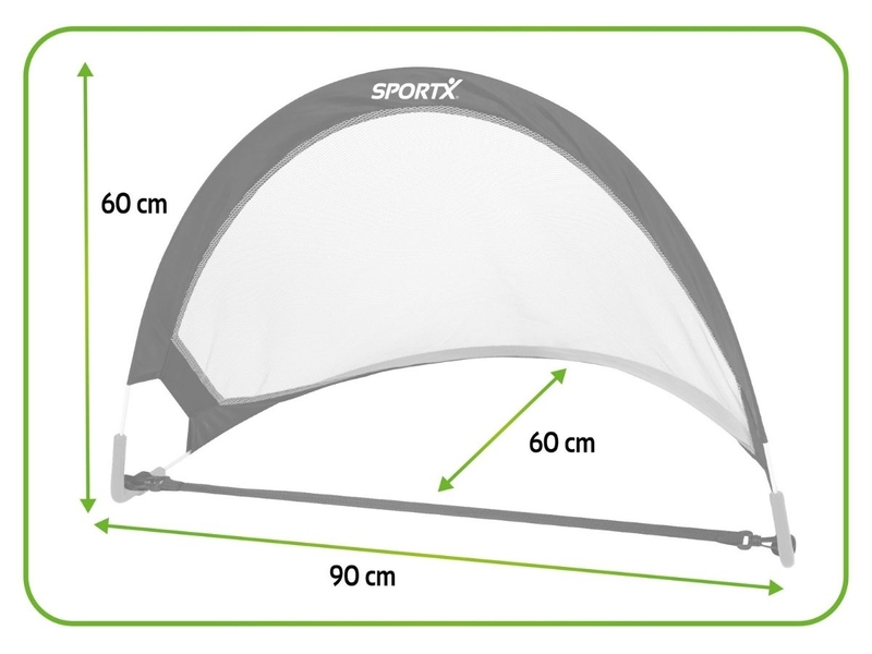 SportX voetbaldoel - set 2 Goals - Zwart/Groen