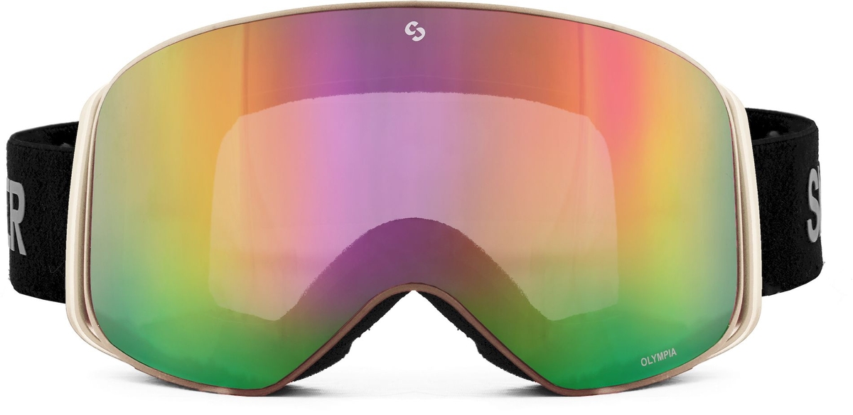 Sinner Olympia skibril - Mat Lichtgrijs - Rode lens