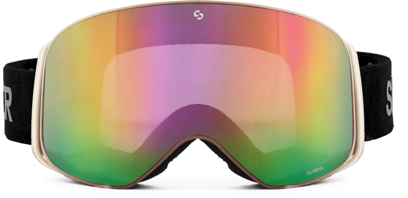 Sinner Olympia skibril - Mat Lichtgrijs - Rode lens