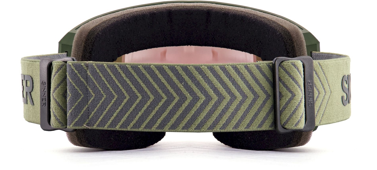 Sinner Sin Valley skibril - Mat Groen - Rode + Roze lens