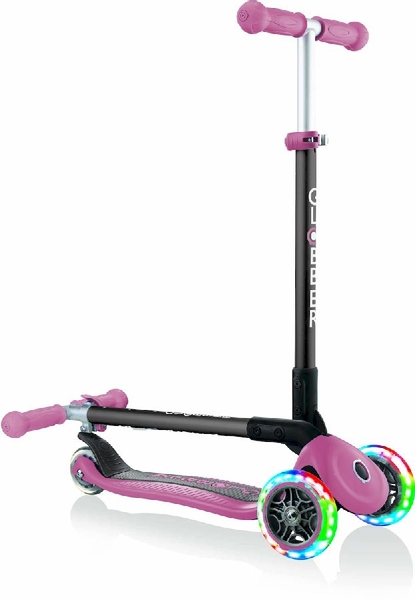 Globber Primo Foldable Lights Pastel step - Roze