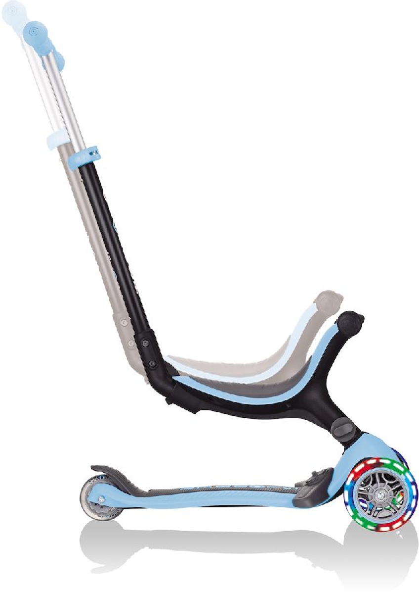 Globber Go Up Foldable Plus Lights Pastel 3-in-1 step - Blauw