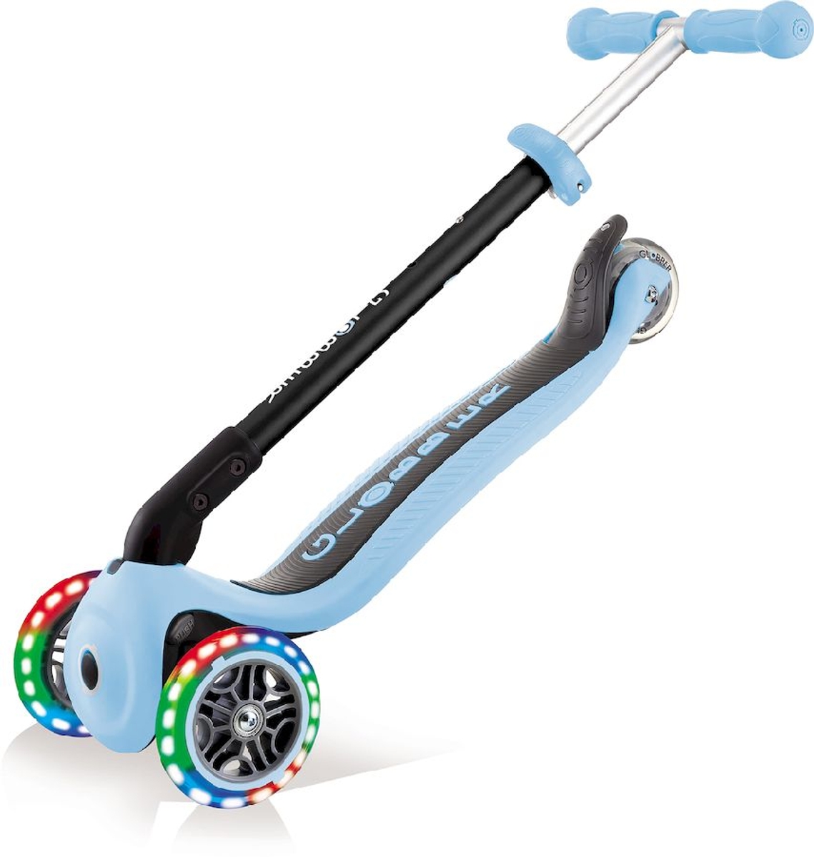 Globber Go Up Foldable Plus Lights Pastel 3-in-1 step - Blauw