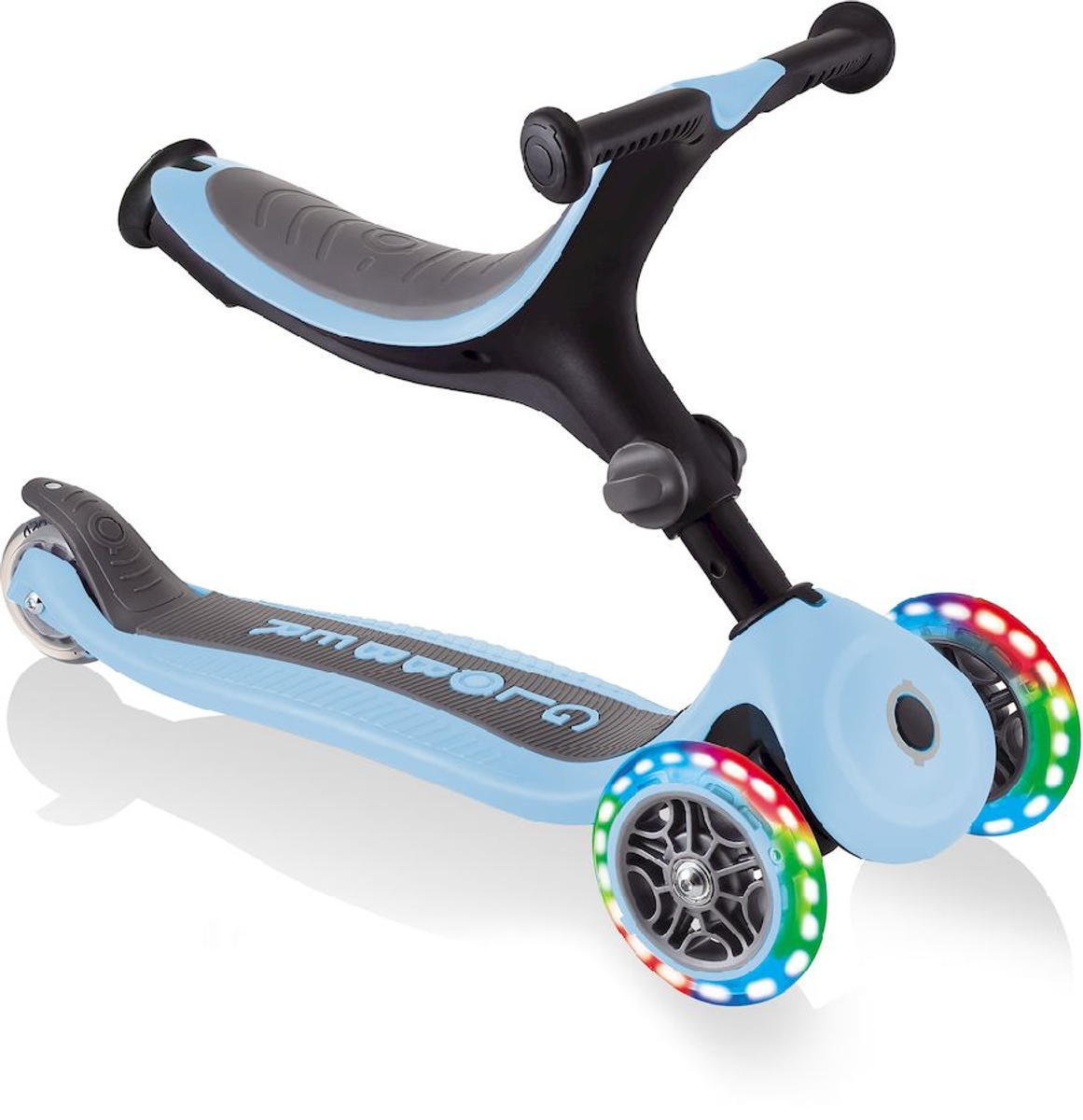 Globber Go Up Foldable Plus Lights Pastel 3-in-1 step - Blauw