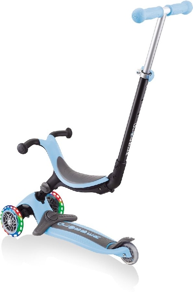 Globber Go Up Foldable Plus Lights Pastel 3-in-1 step - Blauw