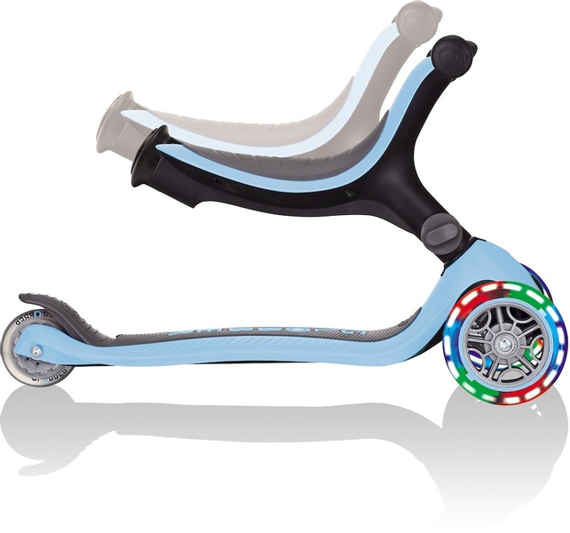 Globber Go Up Foldable Plus Lights Pastel 3-in-1 step - Blauw