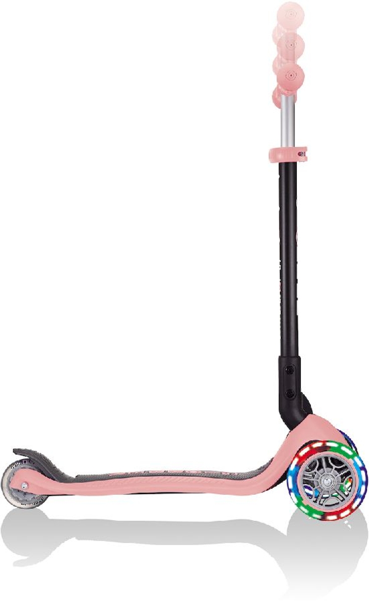Globber Go Up Foldable Plus Lights Pastel 3-in-1 step - Roze
