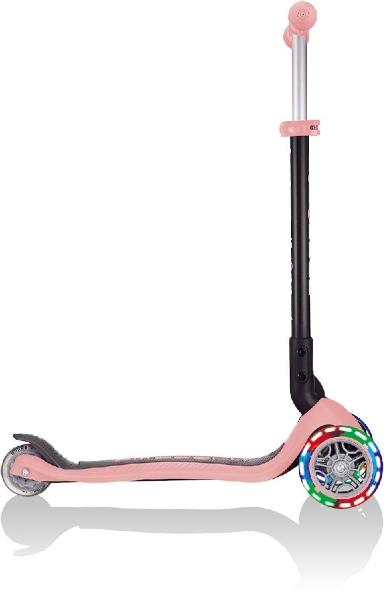 Globber Go Up Foldable Plus Lights Pastel 3-in-1 step - Roze