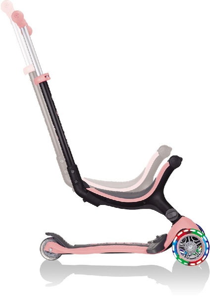 Globber Go Up Foldable Plus Lights Pastel 3-in-1 step - Roze