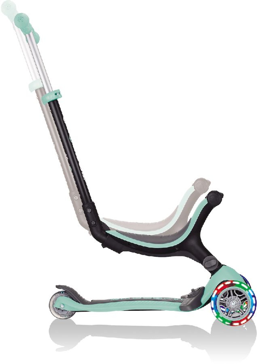 Globber Go Up Foldable Plus Lights Pastel 3-in-1 step - Mint